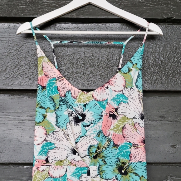 H&M Hibiscus Floral Backless Maxi Dress sz 12 - Picture 8 of 12